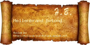 Hellenbrand Botond névjegykártya